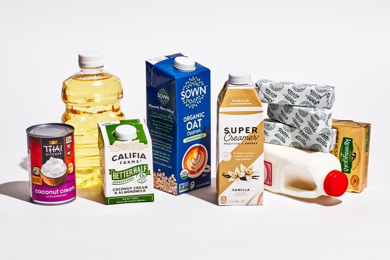Variety of heavy cream substitutes 