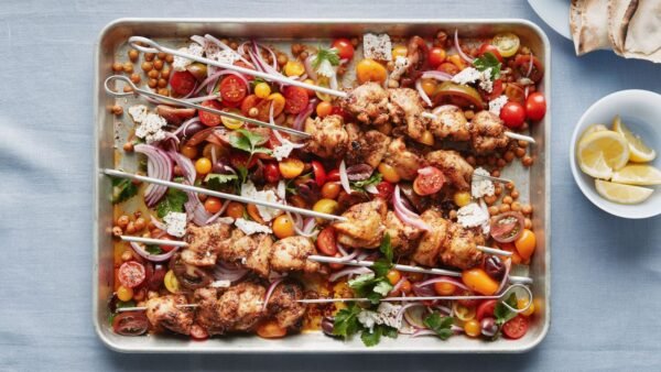 Crispy & Juicy Sheet-Pan Chicken Souvlaki