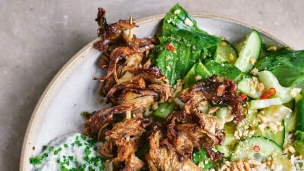 Crispy Honey-Soy Oyster Mushroom Skewers Recipe