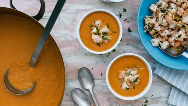 Turn Shrimp Shells Into a Rich Scampi Bisque